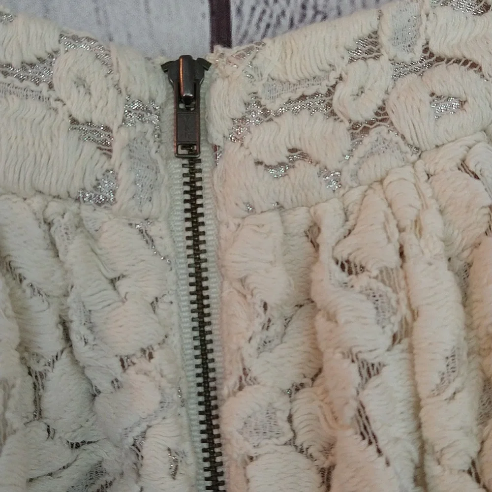 Elizabeth and James Patricia jacquard lace pleated skirt size medium